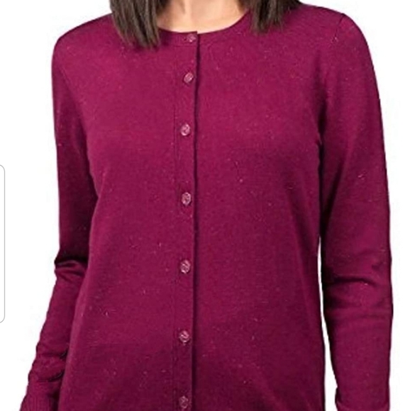 Nicole Miller Women's Metallic Yarn Cardigan - Picture 3 of 3